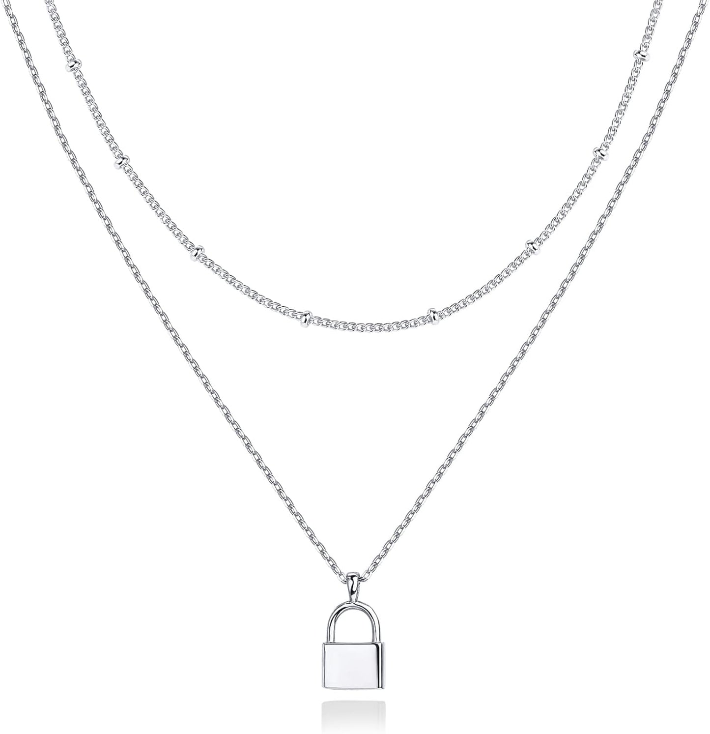 Manufacturer  PAVOI 14K Gold Plated Layering Necklaces | Stylish Minimalist Design Pendant Necklaces | Butterfly, Heart, Lock, Evil Eye, Coin, Lightning Bolt, Circle, Cross Pendants for Women  Necklace
