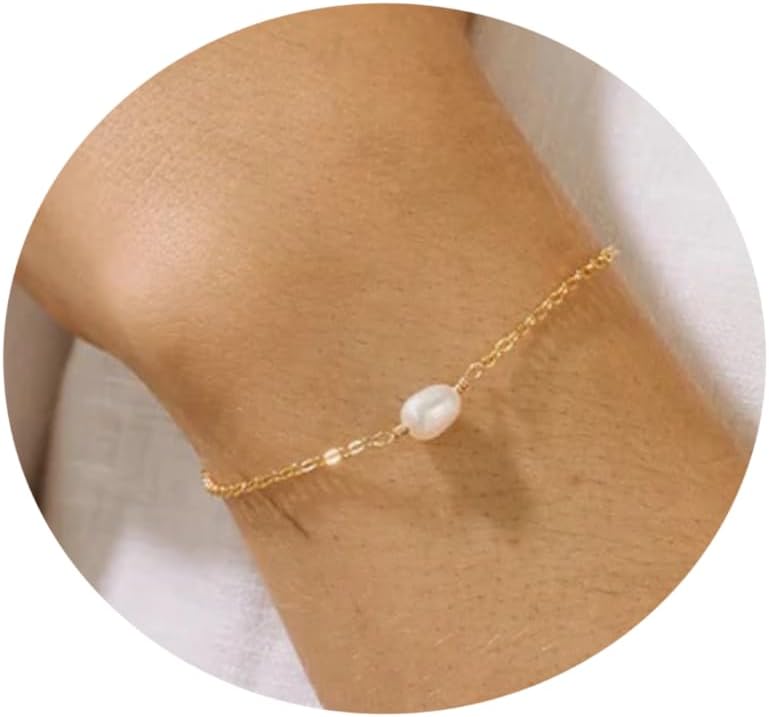 Manufacturer  18K Gold Plated Pearl Beaded Chain Cross Bracelets for Women Adjustable Stainless Steel Dainty Thin Gold Box Cuban Twisted Link Chain Bracelet Bridesmaid Jewelry  bracelets