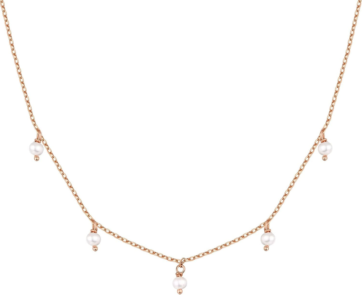 Manufacturer  PAVOI 14K Gold Plated Station Necklace - Simulated Diamond BTY Layering Necklaces - Womens CZ Chain  Necklace
