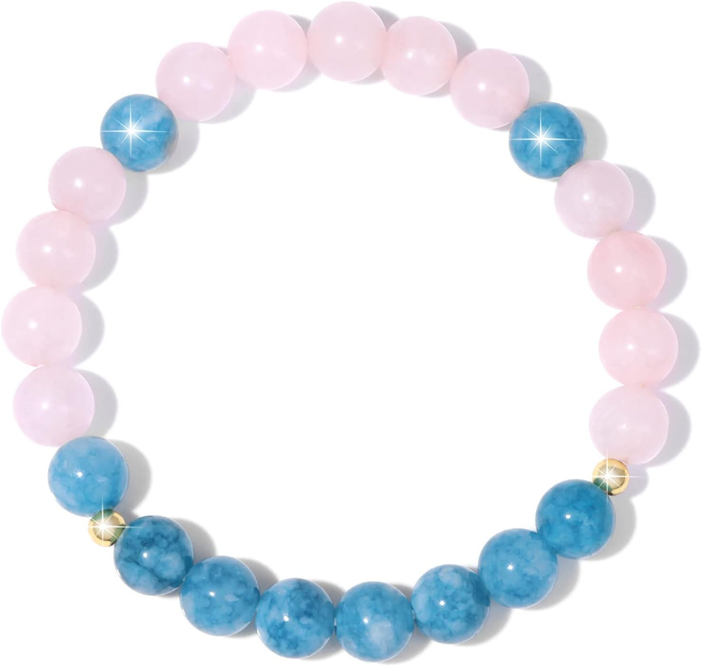Manufacturer  GolbalJew Healing Bracelet For Women Anxiety Beaded Bracelets Jewelry Healing Stone Crystal Bracelet Stress Relief Yoga Beads Chakra Bracelets Gifts For Women pink  bracelets