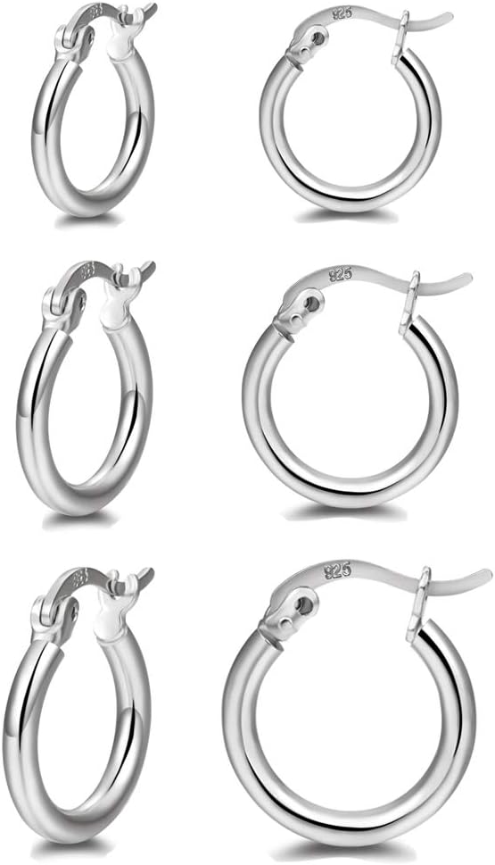Manufacturer  14K Gold Plated Hoop Earrings for Women, 4 Pairs Sterling Silver Post Small Hoops, Gold Huggie Earrings Set for Women Men (13mm 15mm 20mm 25mm)   rings
