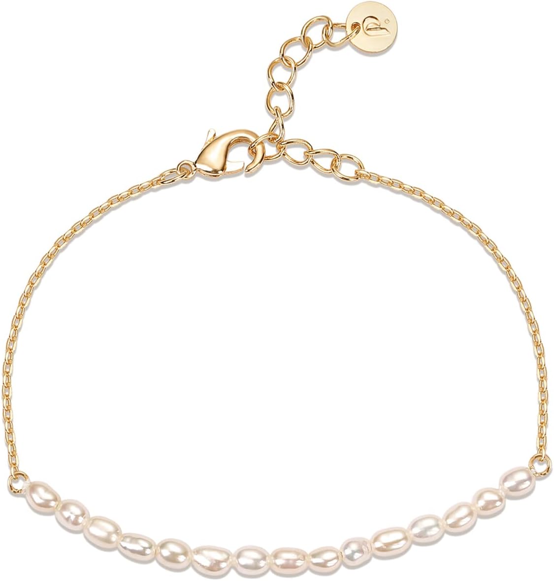 Manufacturer  PAVOI 18K Gold Plated Beaded Freshwater Cultured Pearl Bracelet for Women | Dainty Bracelet with Pearl Beads  bracelets