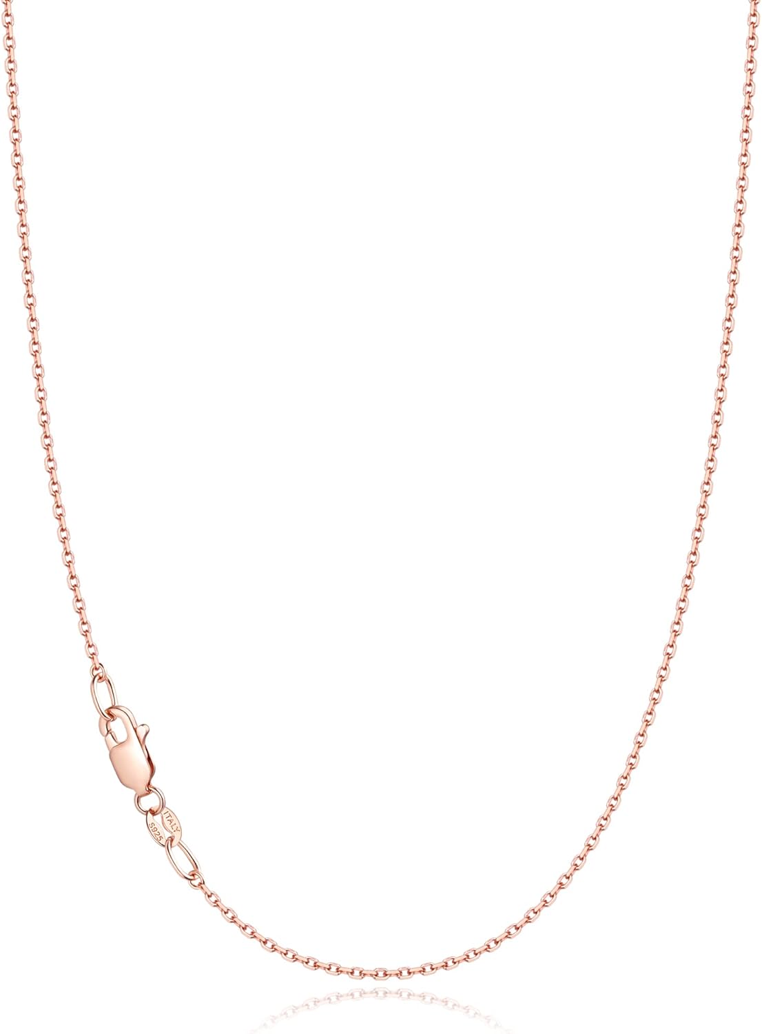 Manufacturer  Jewlpire Solid 18k Gold Over 925 Sterling Silver Chain Necklace for Women, 1.1mm Cable Chain Necklace Thin & Dainty & Sturdy Women's Chain Necklaces, 14/16/17/18/20/22/24 Inches  Necklace
