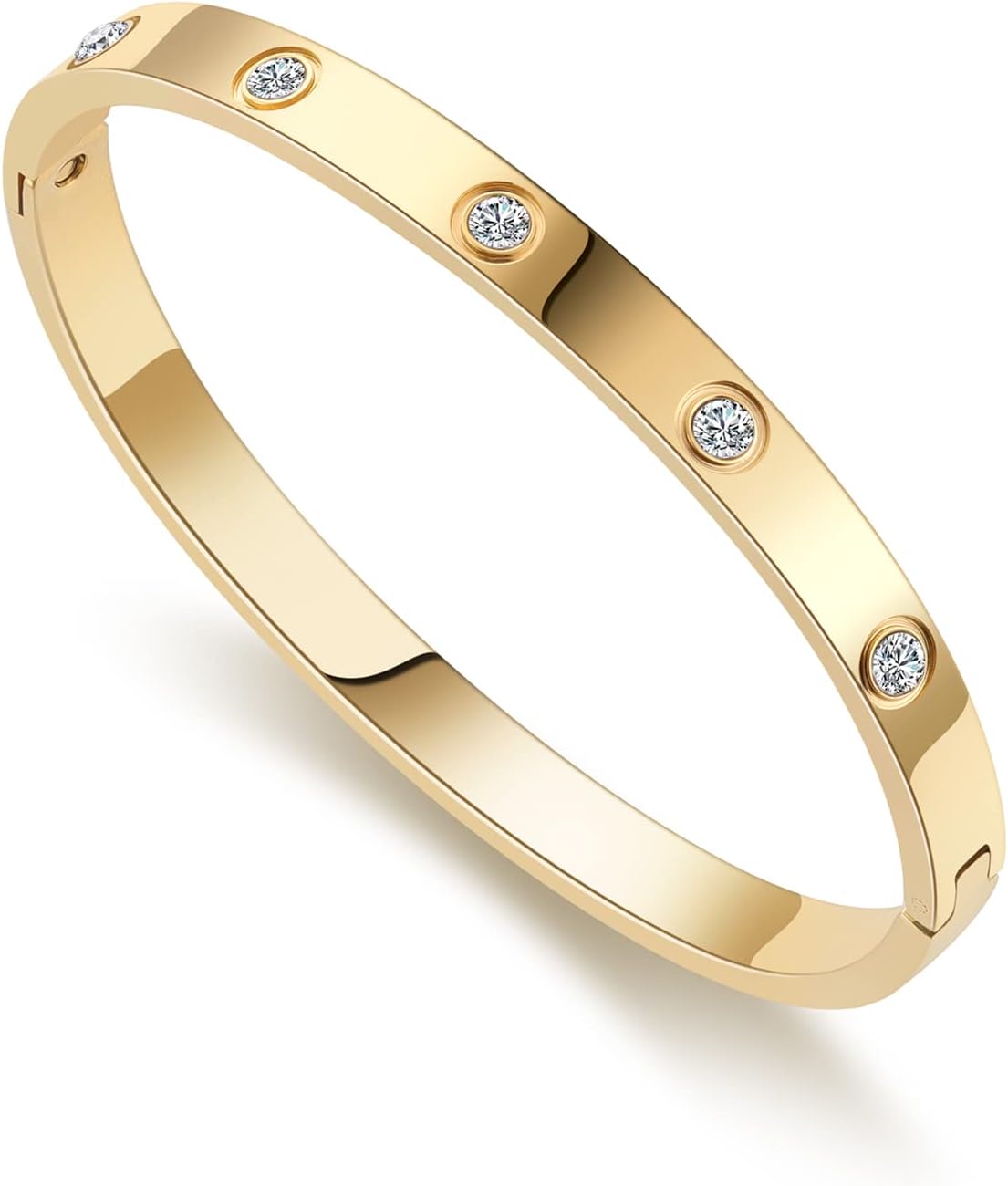 Manufacturer  Gold Bracelets for Women Friendship Love Bangle Bracelets Cubic Zirconia Stainless Steel Bracelet Jewelry Birthday Gifts for Women Stocking Stuffers  bracelets