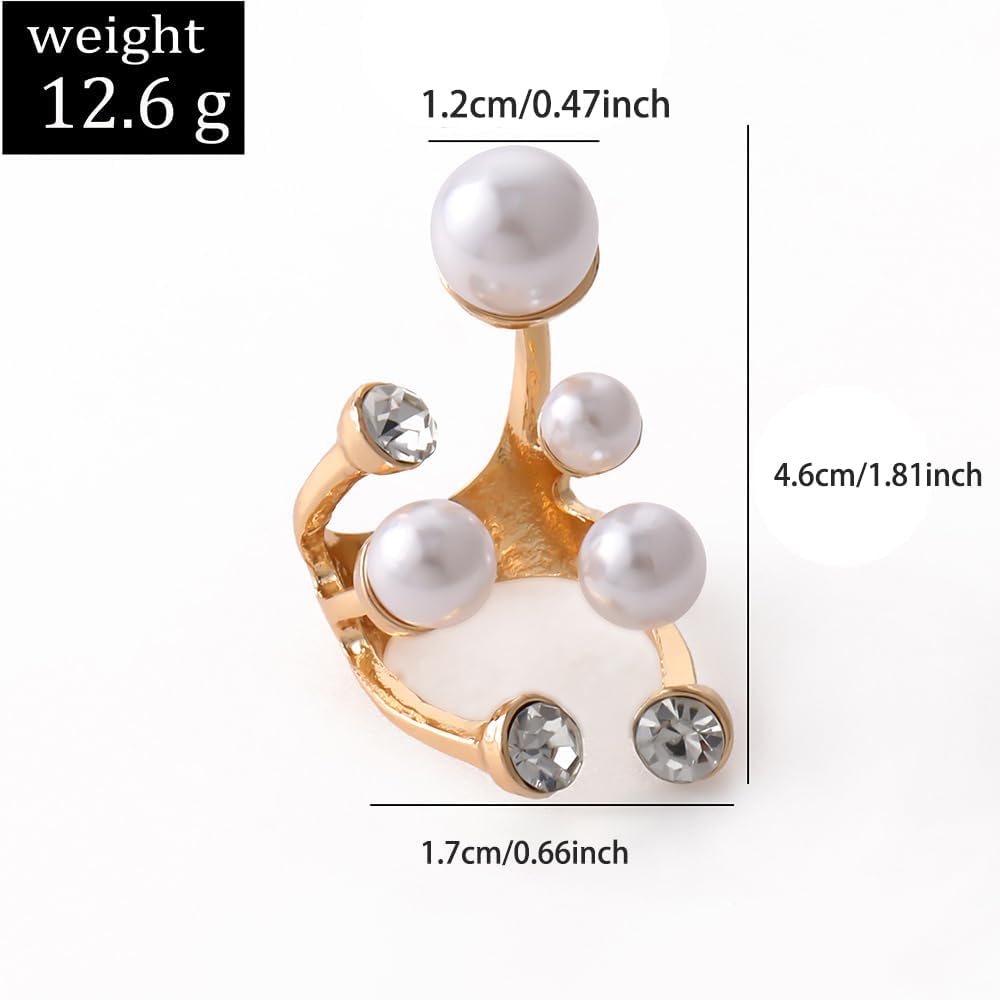 Manufacturer  Pearl Ring for Women Promise Stacking Pearl Rings Adjustable Open Pearls Finger Ring Trendy Personality Christmas Pearls Jewerly Prom Dress Jewerly   rings