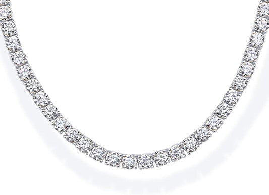 Manufacturer  PAVOI 14K Gold Plated Tennis Necklace for Women | 3mm Cubic Zirconia Dainty Gold Tennis Necklaces | Simulated Diamond Tennis Chain in 15" or 18" Length | Trendy Fashion Jewelry  Necklace