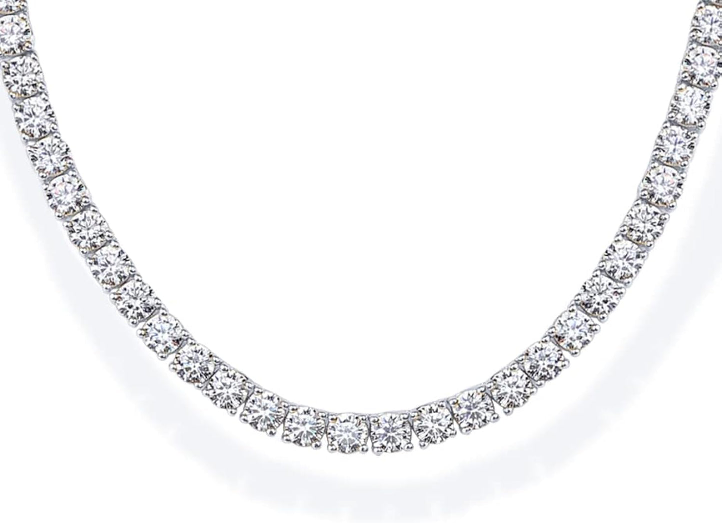 Manufacturer  PAVOI 14K Gold Plated Tennis Necklace for Women | 3mm Cubic Zirconia Dainty Gold Tennis Necklaces | Simulated Diamond Tennis Chain in 15" or 18" Length | Trendy Fashion Jewelry  Necklace
