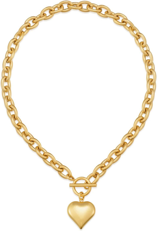Manufacturer  CLASSYZINT 18K Gold Plated Coin Lion Head Pendant Necklace Chunky Paperclip Choker Necklace For Gifts On Birthday Holidays For Women Girls  Necklace