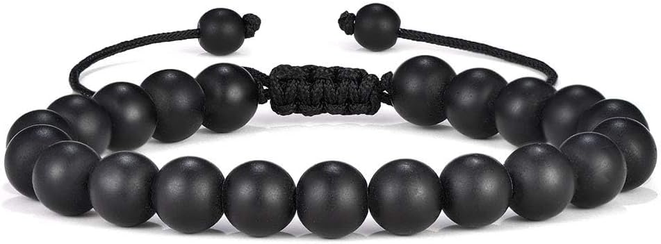 Manufacturer  M MOOHAM Natural Stone Bracelets for Men - 8mm Tiger Eye, Matte Agate, Lava Rock - Teen Boys Gifts for Birthday, Anniversary, Christmas  bracelets