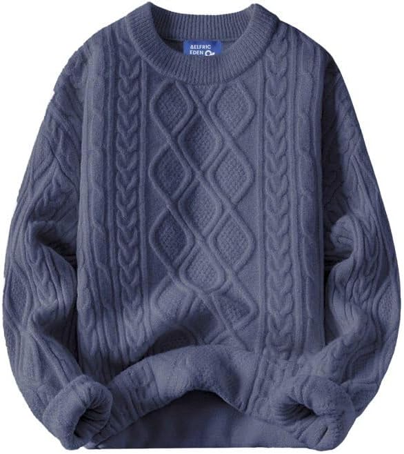 Manufacturer  Aelfric Eden Oversized Sweater 90s Vintage Cable Knit Long Sleeve Women Heavy Crewneck Pullover   sweaters