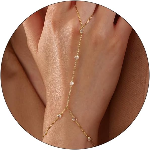 Manufacturer  Gold Bracelets for Women, 14K Dainty Gold Plated Stackable Bracelets for Women Trendy Waterproof CZ Tennis Bracelet Set Tiny Heart Paperclip Box Chain Adjustable Bracelets Minimalist Cute Jewelry  bracelets