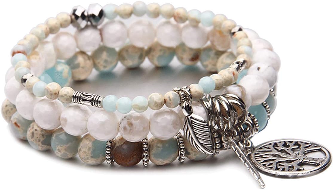 Manufacturer  Jardme Healing Crystal Bracelets for Women, 8mm Beaded Natural Stone Stretch Chakra Bracelets Tree of Life Bracelet Jewelry Gifts for Women  bracelets