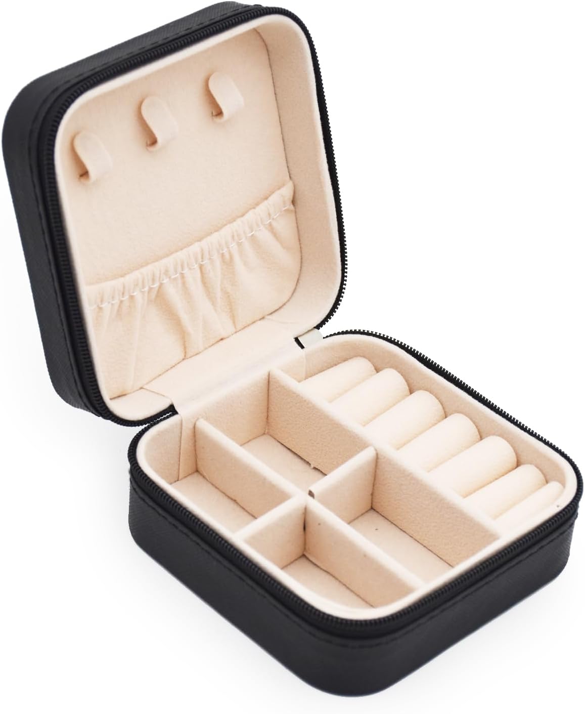 Manufacturer  Mini Jewelry Travel Case, PU Leather Travel Jewelry Organizer Box, Small Portable Portable Jewellery Storage Holder for Womens Rings Earrings Necklaces Bracelets (Blue)   rings