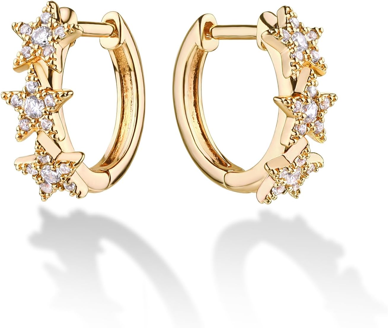 Manufacturer  VACRONA Cubic Zirconia Huggie Earrings 14k Gold Plated Tiny Earrings Small Huggie Hoop Earrings Simple Lightweight Hoops Gift for Women  earring