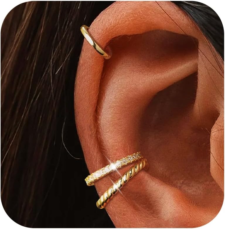 Manufacturer  Ear Cuffs Non Piercing Ear Cuff Earrings for Women Trendy Clip on Cartilage Earring Stacks Non Pierced Fake Earrings Jewelry Birthday Christmas Gifts Stocking Stuffers  earring