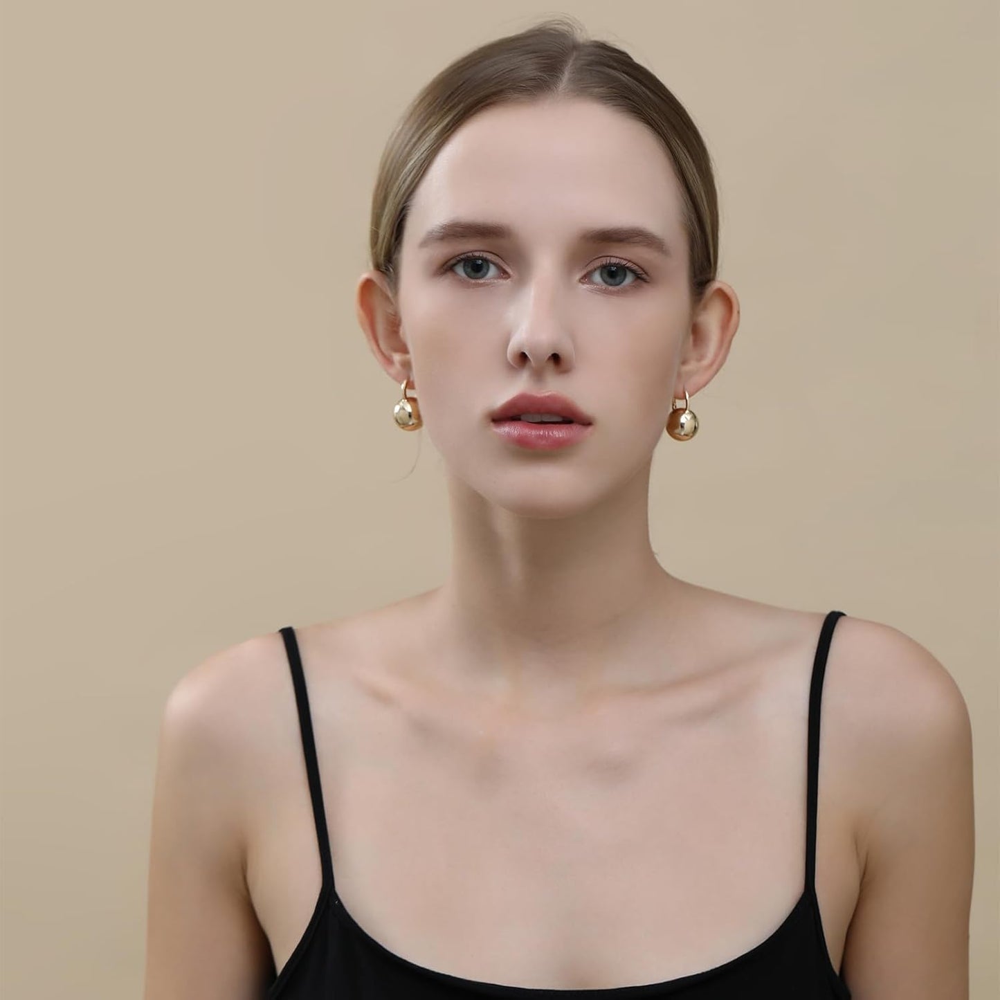 Manufacturer  Ascona Gold/Silver Plated Hoop Earrings, Gold Plated Ball Drop Dangle Hypoallergenic Lightweight Earrings for Women  earring