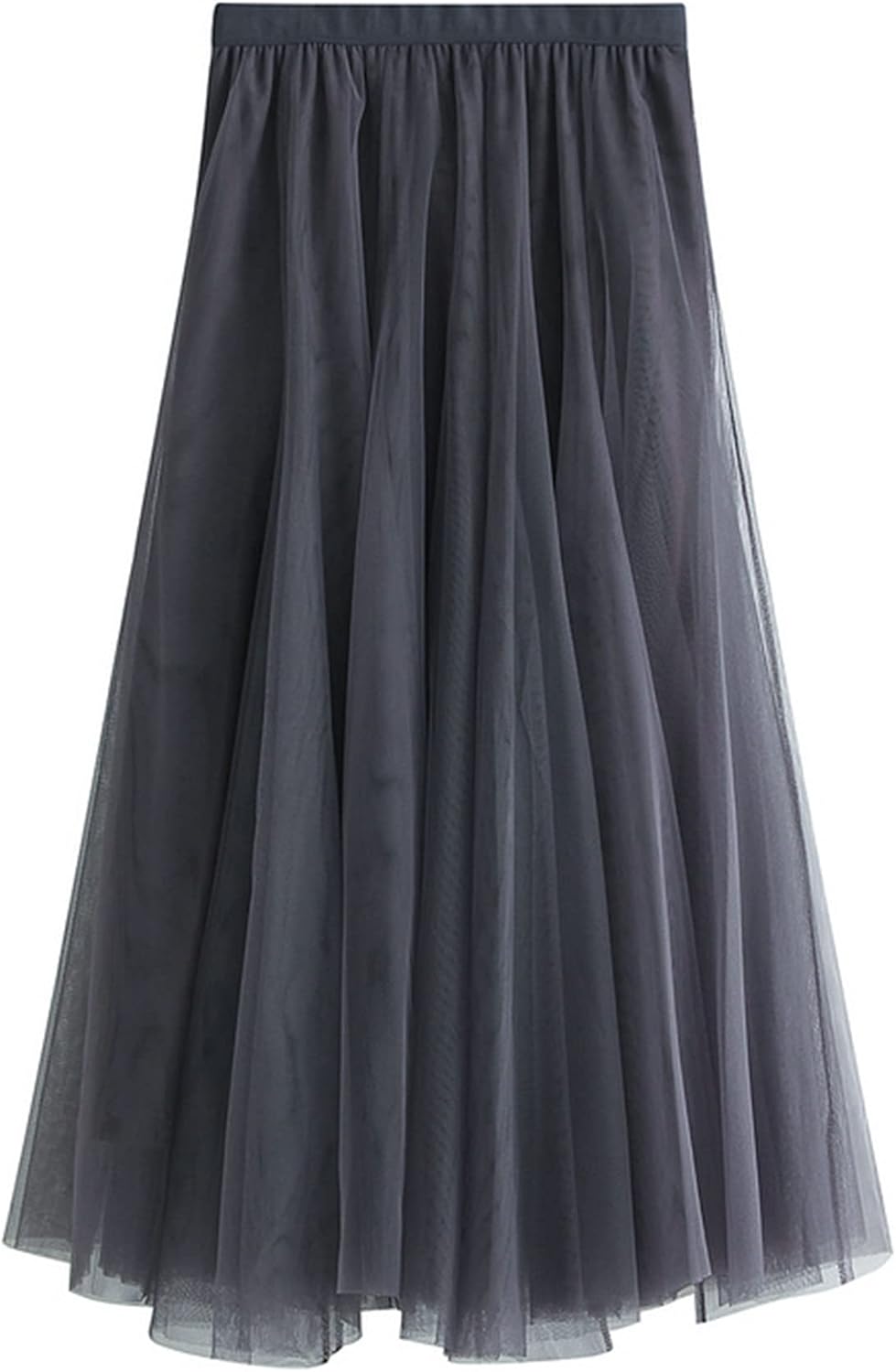 Manufacturer  Dirholl Women's A-Line Fairy Patterned Elastic Waist Ruffle Tulle Layered Midi Skirts