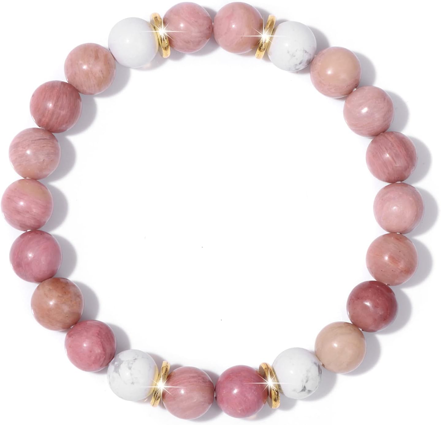 Manufacturer  GolbalJew Healing Bracelet For Women Anxiety Beaded Bracelets Jewelry Healing Stone Crystal Bracelet Stress Relief Yoga Beads Chakra Bracelets Gifts For Women pink  bracelets