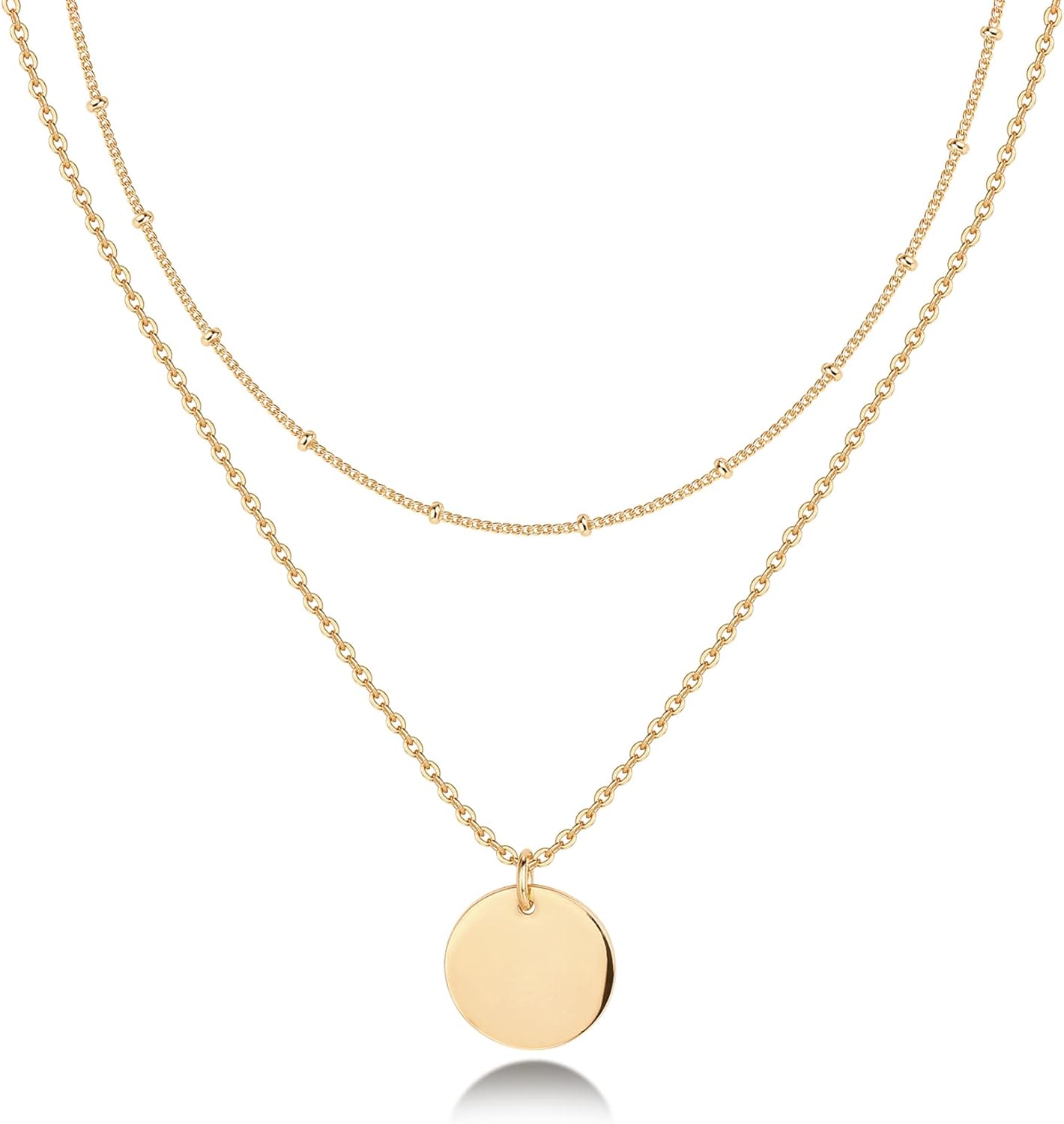 Manufacturer  PAVOI 14K Gold Plated Layering Necklaces | Stylish Minimalist Design Pendant Necklaces | Butterfly, Heart, Lock, Evil Eye, Coin, Lightning Bolt, Circle, Cross Pendants for Women  Necklace