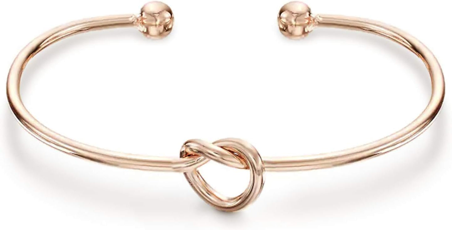 Manufacturer  PAVOI 14K Gold Plated Forever Love Knot Infinity Bangle Bracelets for Women | Adjustable Gold Bangle Bracelet for Women  bracelets
