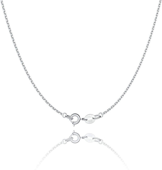 Manufacturer  Jewlpire 925 Sterling Silver Chain Necklace Chain for Women 1.1mm Cable Chain Necklace Upgraded Spring-Ring Clasp - Thin & Sturdy - Italian Quality 16/18/20/22/24 Inch  Necklace