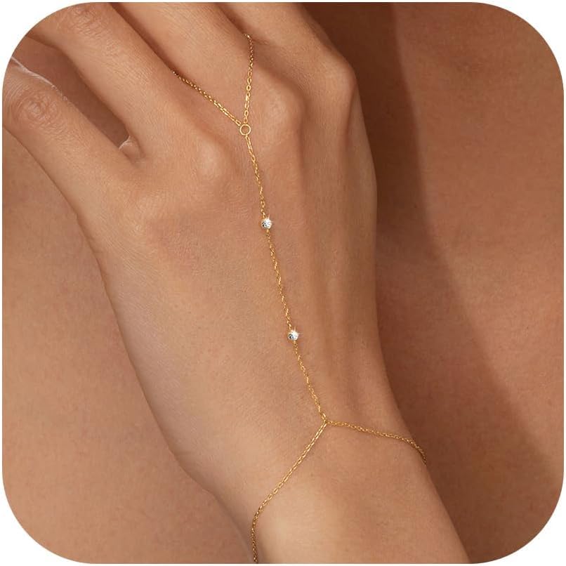Manufacturer  Gold Bracelets for Women Trendy,14K Real Gold Plated Dainty Stackable Paperclip Cuban Link Chain Bracelets,Cuff Bracelets Jewelry Set Adjustable 7"+2"  bracelets