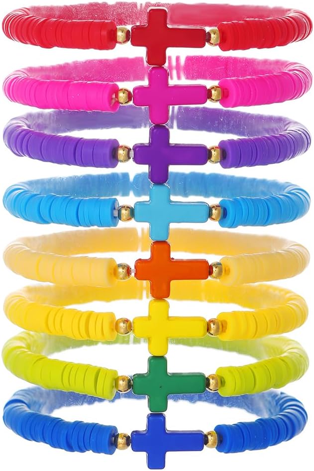 Manufacturer  Friendship Bracelets Boho Stackable Bracelets for Women Surfer Heishi Clay Bead Bracelets Stretch Preppy Bracelets Colorful Boho Bracelets for Women  bracelets
