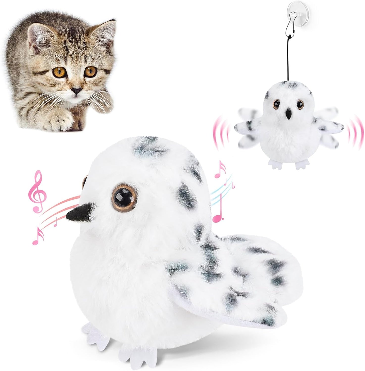 Manufacturer  Flapping Cardinal Cat Toys, Interactive Cat Exercise Toy with Lifelike Bird Chirp, USB Rechargeable Automatic Cat Kicker Catnip Toys for Bored Indoor Adult Cats Kittens    Cat toy