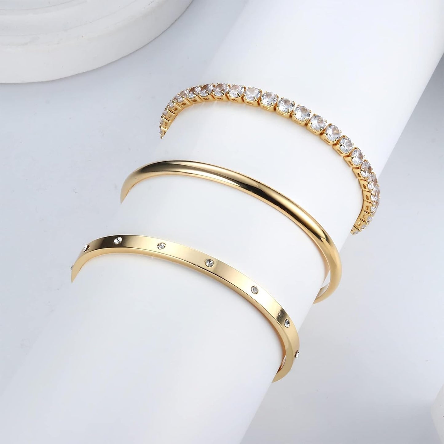 Manufacturer  Fansilver 14K Gold Bracelets for Women Trendy Bangle Cuff Chain Bracelets Set Gold Plated Paperclip Bead Tennis Bracelet Chunky Gold Filled Bracelet Stack 3/4PCS  bracelets