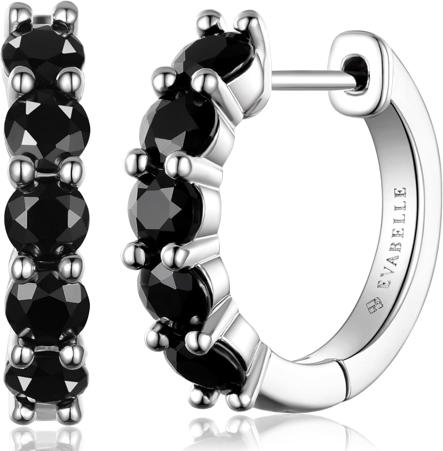 Manufacturer  Evabelle Gold Hoop Earrings for Women 14K Real Gold Plated Cubic Zirconia Diamond Hoop Earrings Huggie Hoop Earring Women Earrings Earring for Men 925 Sterling Silver Post Hypoallergenic  earring