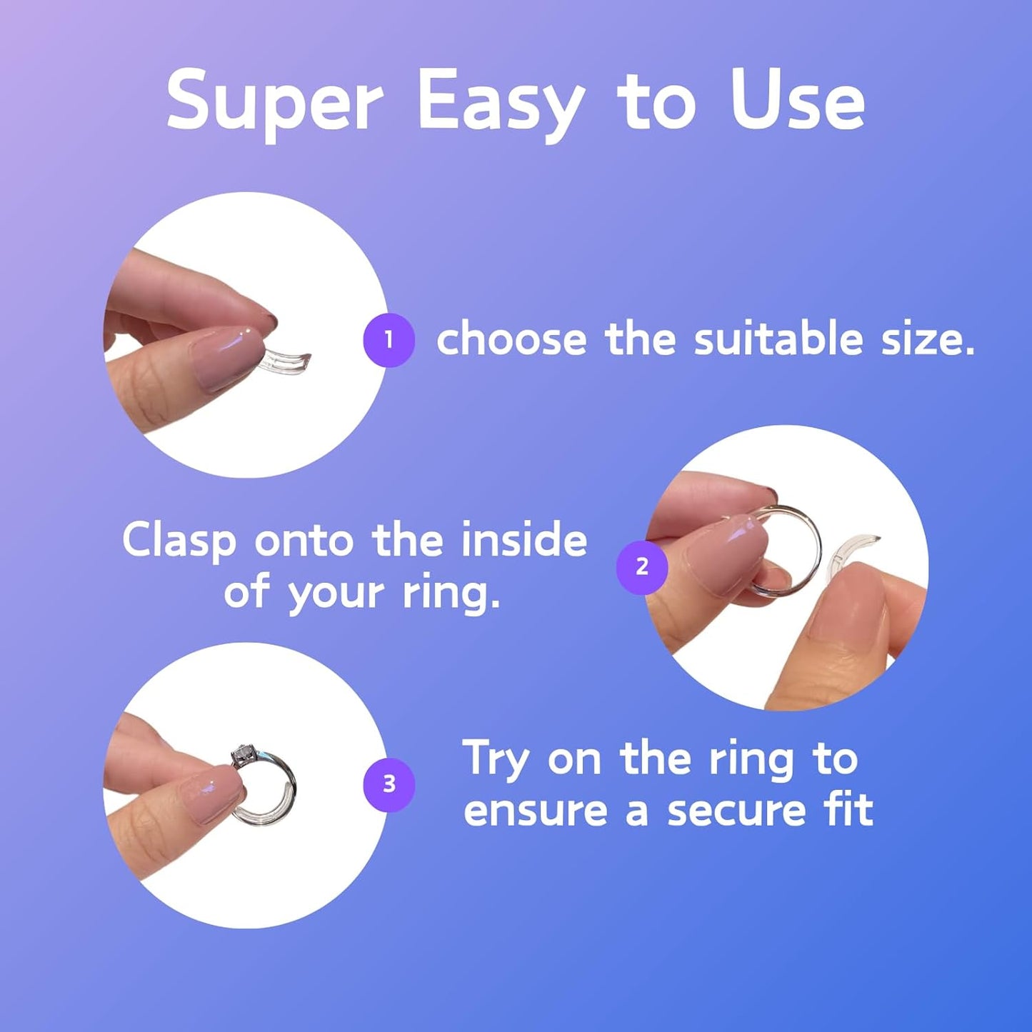 Manufacturer  Ring Size Adjuster for Loose Rings 12 Pack | Invisible Ring Guard Insert & Spiral Resizer Kit | Comfort Fit for Women/Men (12 Sizes + Polishing Cloth)   rings