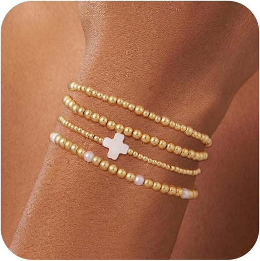 Manufacturer  Bracelets for Women, Waterproof 14K Gold/Silver Plated Stackable Bracelets for Women Non Tarnish Trendy Dainty Paperclip Figaro Box Herringbone Hand Chain Bracelet Pack Stack Adjustable Jewelry for Women  bracelets