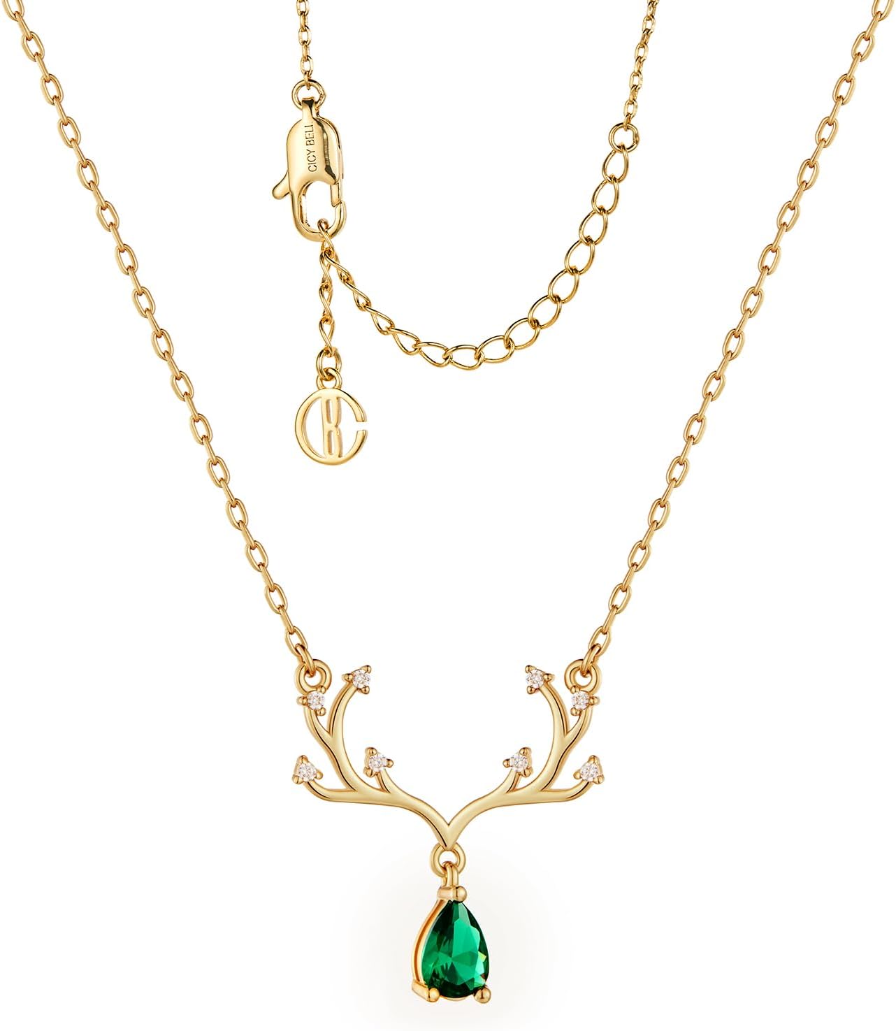 Manufacturer  Cicy Bell Womens Pendant Necklace 18k Gold Plated Lucky Dainty Necklace Gifts Fashion Jewelry 17.7'' with 2'' Extender  Necklace