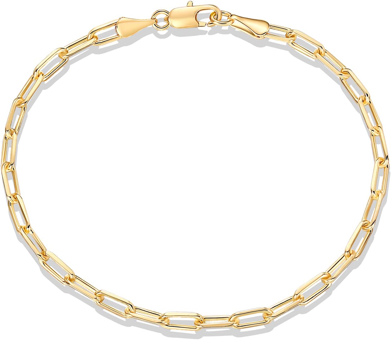 Manufacturer  PAVOI 14K Gold Plated Paperclip/Curb/Figaro Chain Adjustable Bracelet for Women  bracelets