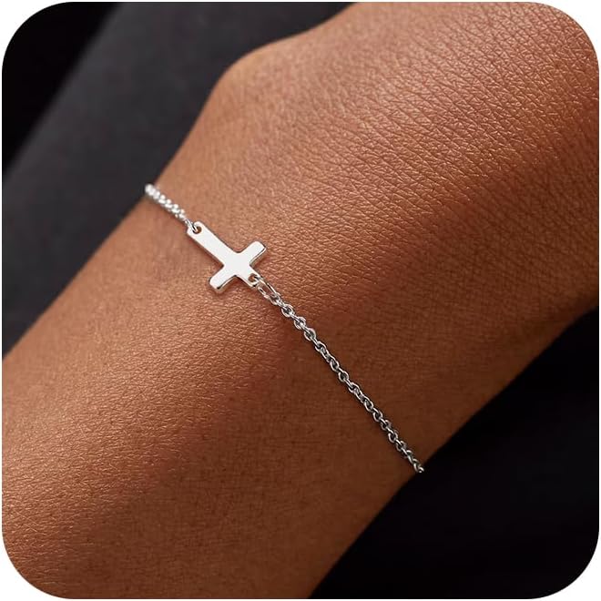 Manufacturer  Tewiky Waterproof Gold Bracelets for Women Non Tarnish - Dainty Stack14K Gold Plated/Sterling Silver Chain Bracelets Set Adjustable Trendy Jewelry for Women  bracelets