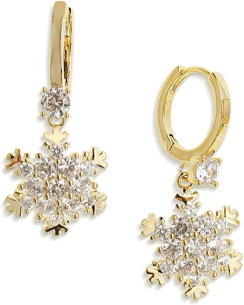 Manufacturer  Sonateomber Gold Silver Small Hoop Dangle Earrings for Women, Trendy Dainty Rhinestone CZ Dangling Prom Wedding Leaf Flower Snowflake Butterfly Starfish Fashion Jewelry Gift  earring