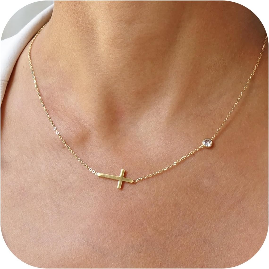 Manufacturer  MONOZO Cross Necklace for Women，14K Gold Plated Cross Necklace Layered Gold Cross Necklace Tiny Sideway Cross Choker Necklace Gold Cross Necklaces for Women Trendy Gold Jewelry Gifts for Women Trendy  necklace