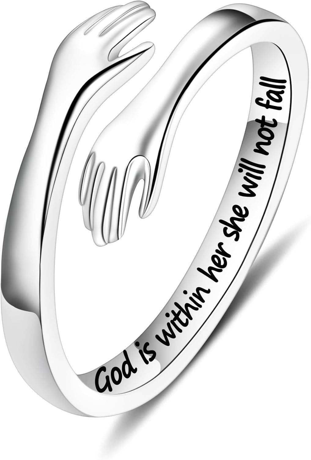 Manufacturer  Yesteel S925 Sterling Silver Hug Ring for Women Teen Girls, Adjustable Ring Jewelry Mothers Day Birthday Gifts for Daughters Mom Sister Wife Friends Grandma   rings
