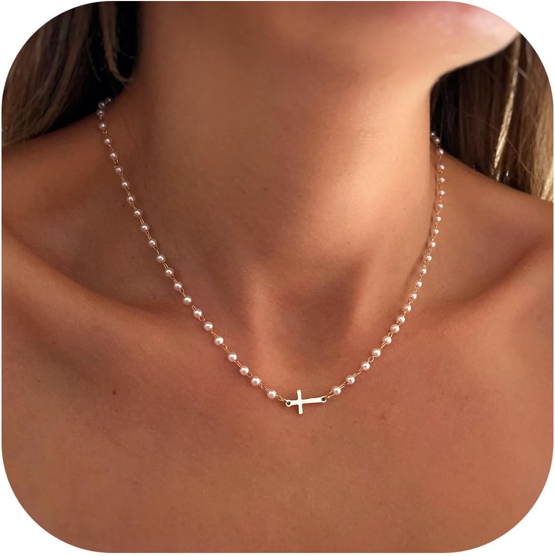 Manufacturer  MONOZO Cross Necklace for Women，14K Gold Plated Cross Necklace Layered Gold Cross Necklace Tiny Sideway Cross Choker Necklace Gold Cross Necklaces for Women Trendy Gold Jewelry Gifts for Women Trendy  necklace