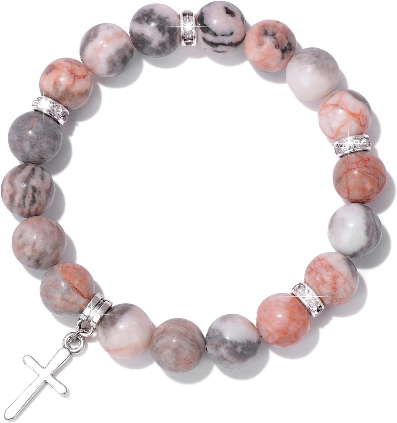 Manufacturer  GolbalJew Healing Bracelet For Women Anxiety Beaded Bracelets Jewelry Healing Stone Crystal Bracelet Stress Relief Yoga Beads Chakra Bracelets Gifts For Women pink  bracelets