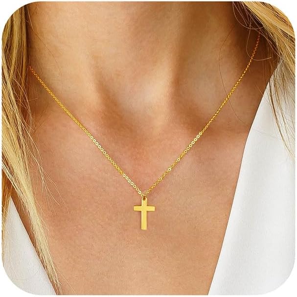 Manufacturer  MONOZO Cross Necklace for Women，14K Gold Plated Cross Necklace Layered Gold Cross Necklace Tiny Sideway Cross Choker Necklace Gold Cross Necklaces for Women Trendy Gold Jewelry Gifts for Women Trendy  necklace