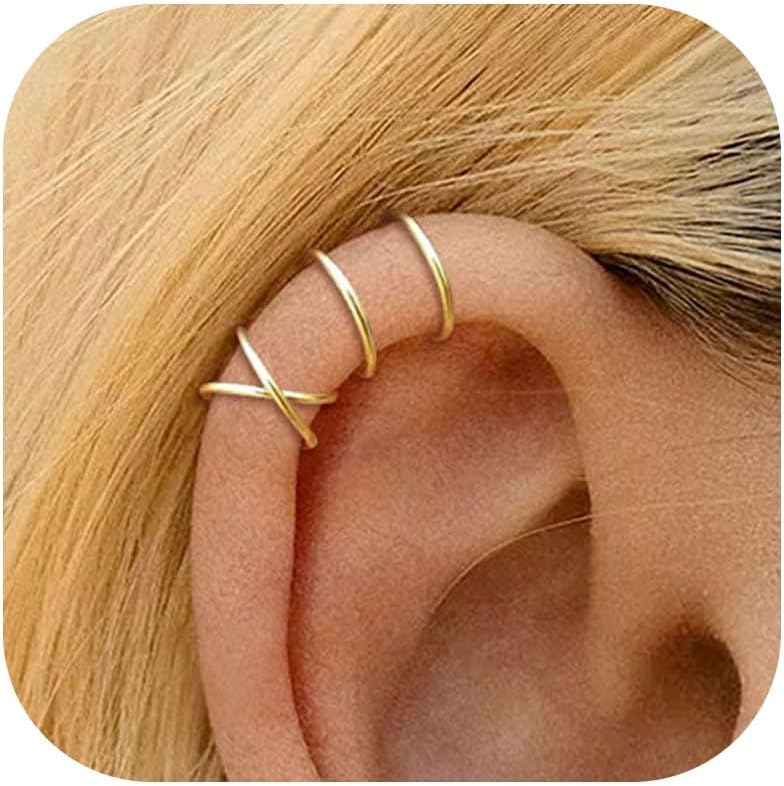 Manufacturer  Ear Cuffs Non Piercing Ear Cuff Earrings for Women Trendy Clip on Cartilage Earring Stacks Non Pierced Fake Earrings Jewelry Birthday Christmas Gifts Stocking Stuffers  earring