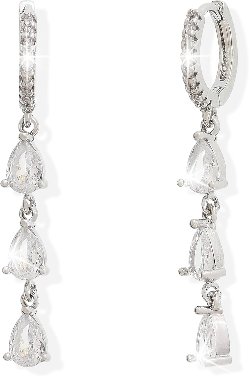 Manufacturer  Sonateomber Gold Silver Small Hoop Dangle Earrings for Women, Trendy Dainty Rhinestone CZ Dangling Prom Wedding Leaf Flower Snowflake Butterfly Starfish Fashion Jewelry Gift  earring