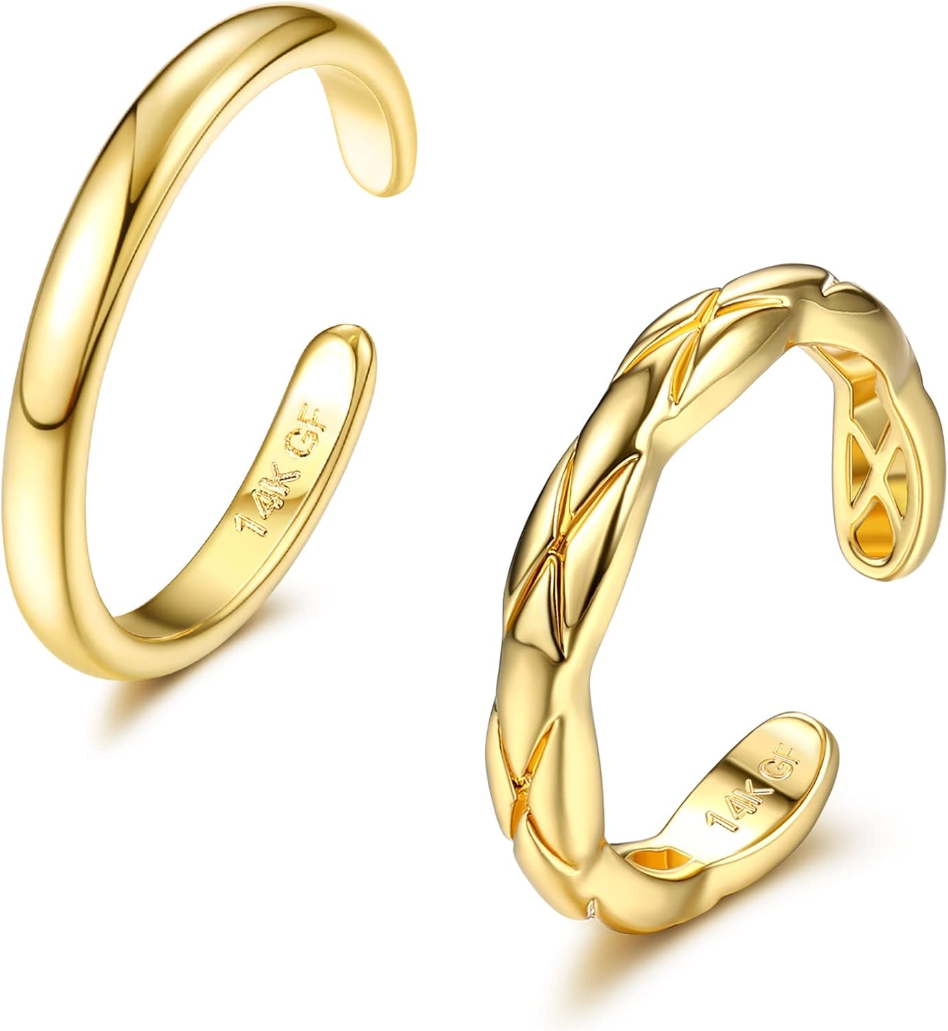 Manufacturer  IRONBOX 14K Gold Filled Toe Rings for Women Simple Open Band Toe Ring Adjustable Toe Rings   rings