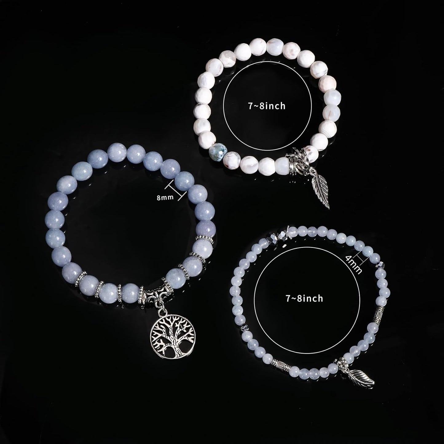 Manufacturer  Jardme Healing Crystal Bracelets for Women, 8mm Beaded Natural Stone Stretch Chakra Bracelets Tree of Life Bracelet Jewelry Gifts for Women  bracelets