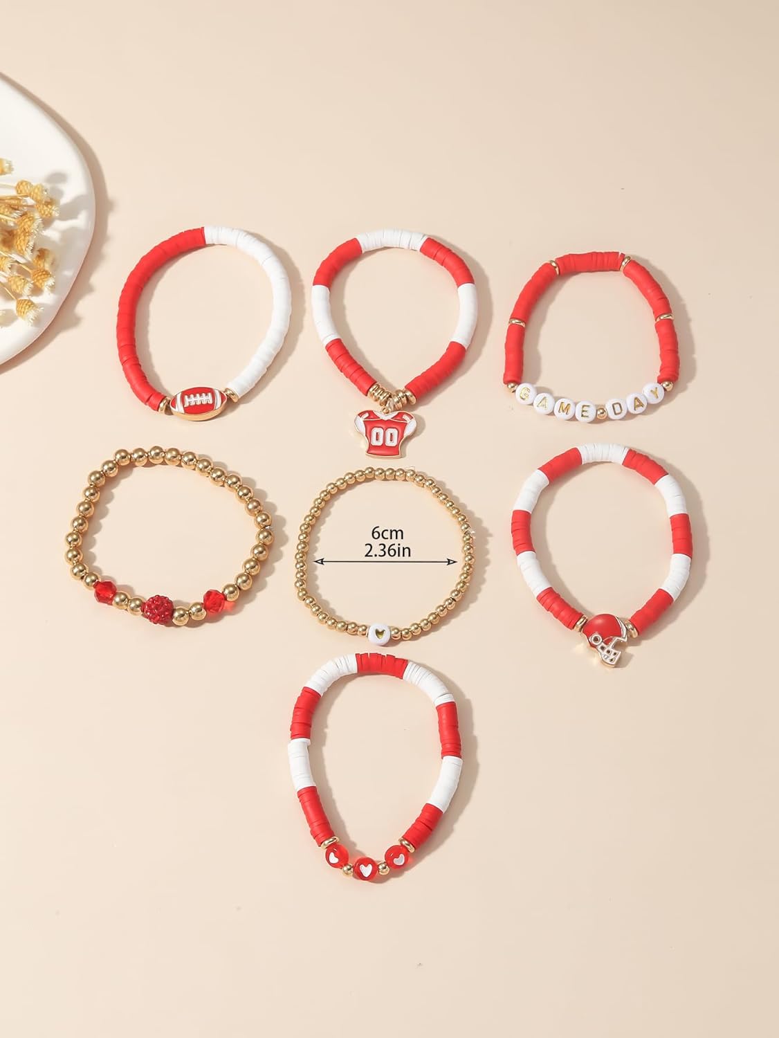 Manufacturer  Artlunar Game Day Football Charm Bracelet: Stackable Sports Jewelry for Moms & Dads - Perfect for Football Fans  bracelets