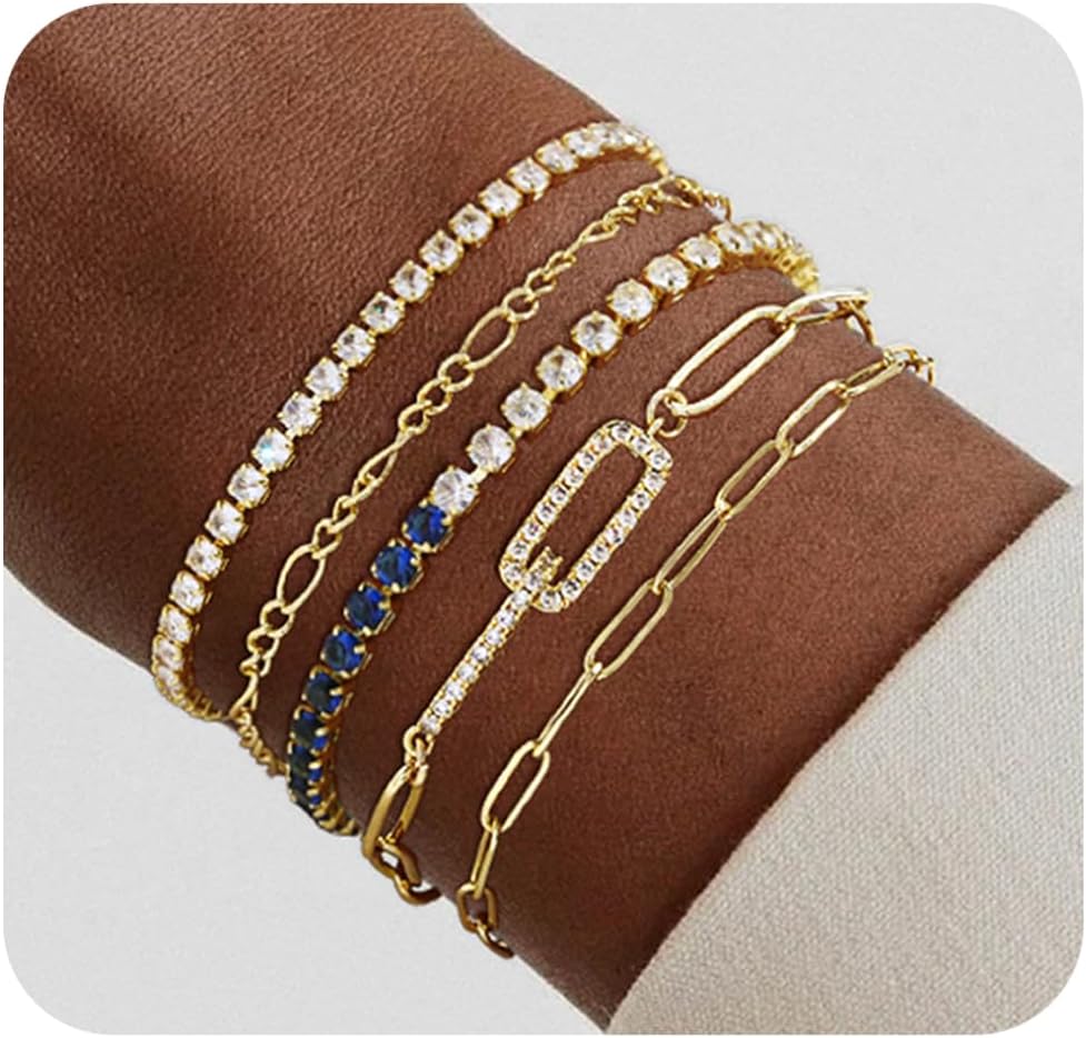 Manufacturer  Dainty 14K Gold Bracelets for Women - Waterproof Stackable Gold Bracelet Set - Perfect for Stylish Women  bracelets