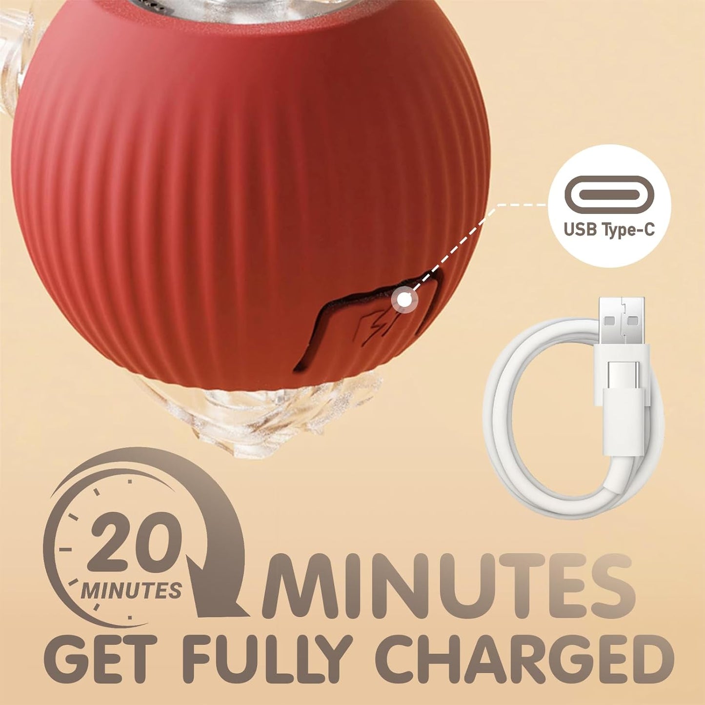 Manufacturer  Rocfish Durable Interactive Cat Toys for Indoor Cats, Smart Automatic Cat Chase Ball Toy, Upgraded Speedy Tail Kitten Toy for Bored Indoor Adult Pets (Red)    Cat toy