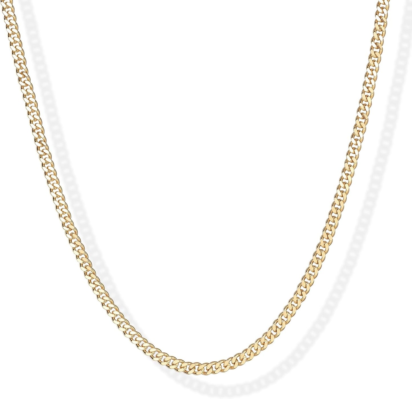 Manufacturer  PAVOI 14K Gold Plated Curb Paperclip Box Sphere Bead Snake Herringbone and Figaro Chain Adjustable Necklace  Necklace