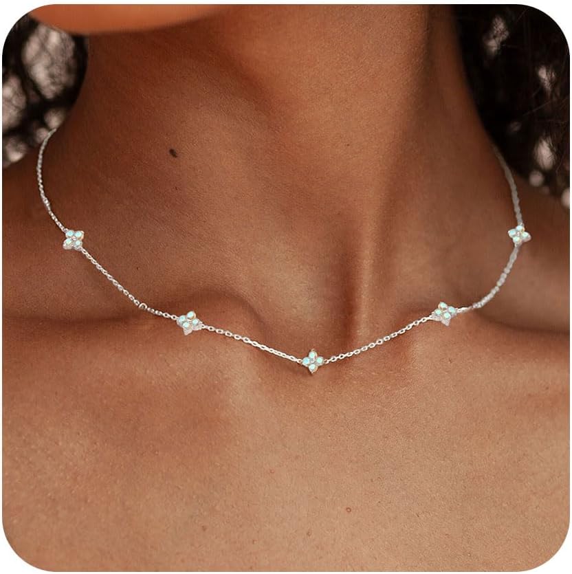 Manufacturer  FUNEIA Dainty Silver Gold Necklaces for Women Trendy Non Tarnish 14K Gold Plated Cubic Zirconia Necklace Layered Cute Butterfly Heart Station Choker Necklace Stack for Wedding Prom Brides Jewelry  Necklace